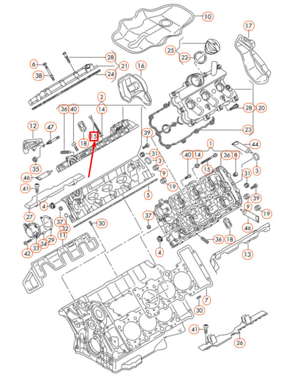 WHT005739 - NEW AUDI A4 B8 CYLINDER HEAD SCREW WHT005739 ORIGINAL