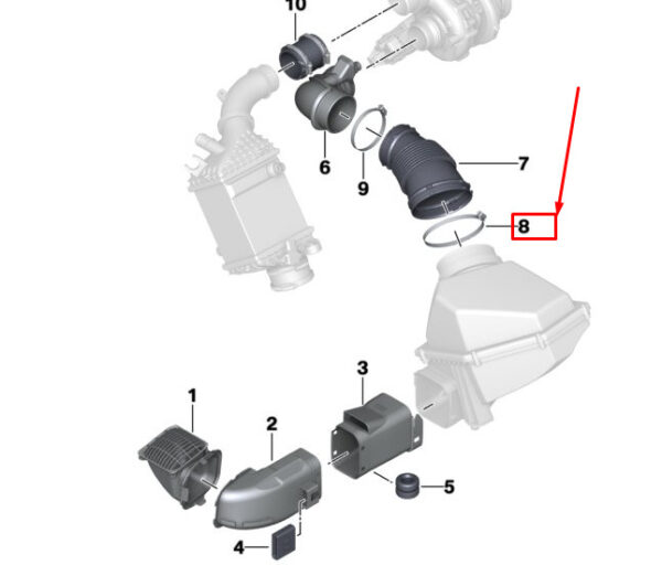 07119909529 - BMW X3 M F97 duct hose clamp 07119909529, original part