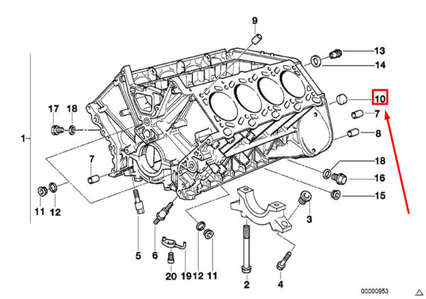 07119937230 - NEW BMW Z8 ROADSTER E52 ENGINE EXPANSION PLUG 9937230 07119937230 ORIGINAL