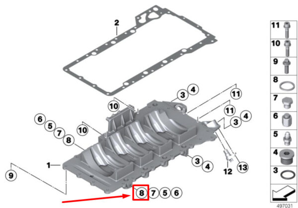 07119963150 - NEW BMW X3 E83 OIL DRAIN SCREW SEALING RING 07119963150 9963150 ORIGINAL