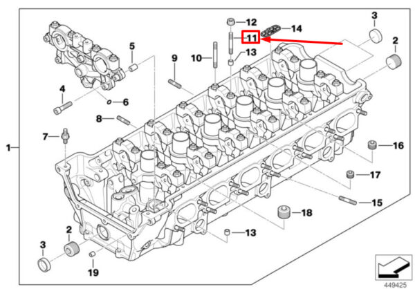07129908191 - NEW BMW Z4 COUPE E86 CYLINDER HEADBOLDER 9908191 07129908191 ORIGINAL