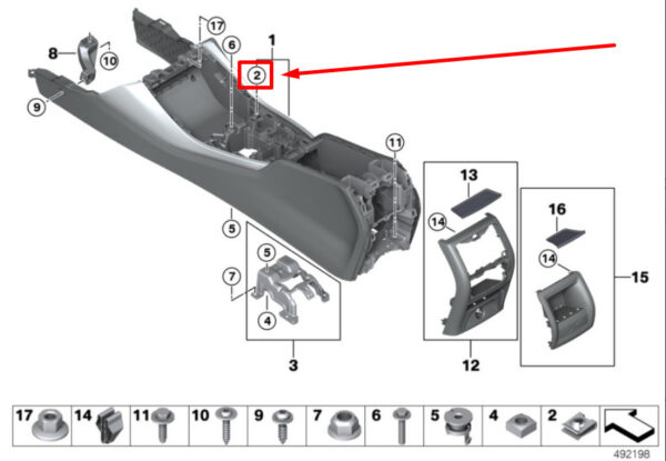 07146976688 - BMW X3 G01, F97 sheet metal nut clip 07146976688 6976688 new original