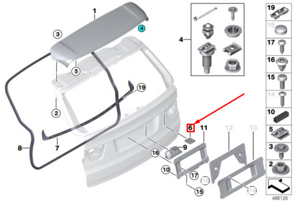 07147242481 - New BMW X5 E70 Boot Lid Cover 07147242481 7242481 Genuine