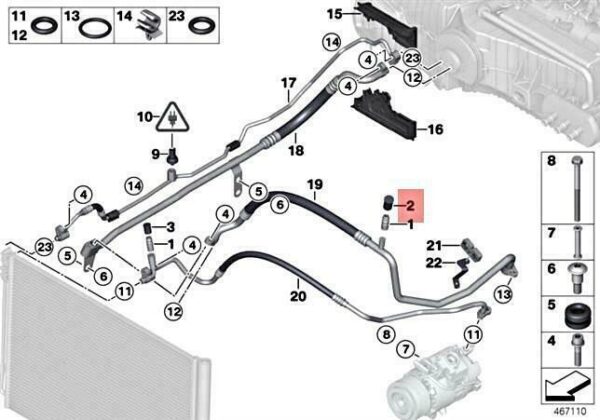 07149287978 - NEW BMW F06N F07N F10N AC COMPRESSOR SCHRADER VALVE CAP 07149287978 ORIGINAL