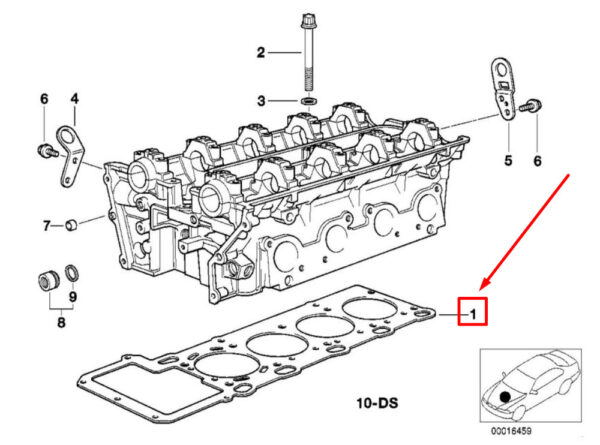 11127519406 - NEW BMW X5 E53 CYLINDER HEAD GASKET 7519406 11127519406 ORIGINAL