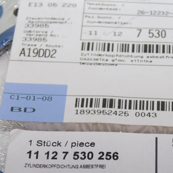 11127530256 - BMW 5 E60 Cylinder Head Gasket 0.75MM OEM 11127530256 7530256 New Genuine