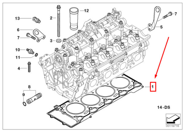 11127530257 - NEW BMW X5 E70 CYLINDER HEAD GASKET 7530257 11127530257