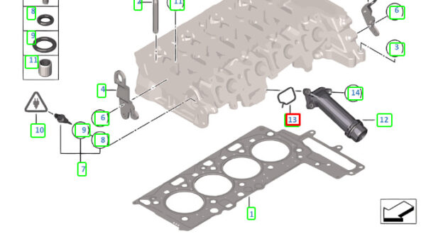11127810712 - BMW 1 F20 cylinder head profile gasket 11127810712 NEW REAL