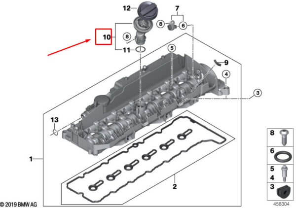 11128579601 - NEW BMW 8 CONVERTIBLE G14 MOTOROLFULLER NECK 11128579601 ORIGINAL