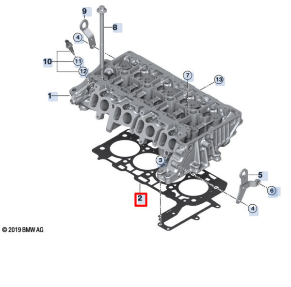11128594566 - BMW 6 Gran Turismo G32 cylinder head gasket 11128594566 new original