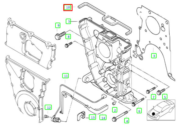 11141247849 - BMW 3 E30 Engine Timing Case Profile Gasket 11141247849 NEW GENUINE
