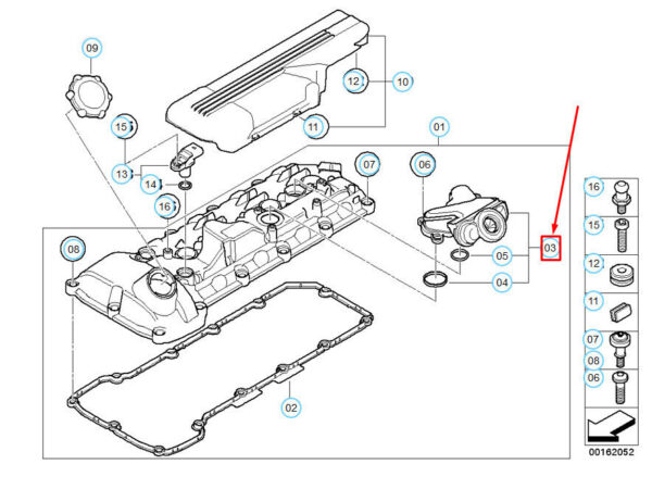 11157848155 - OEM BMW M3 COUPE E92 OIL SEPARATOR CRANKCASE VENTILATION 11157848155 GENUINE