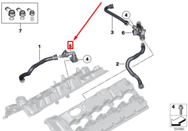 11158661696 - NEW BMW 7 F01, F02 CRANKCASE EXHAUST VALVE 8661696 11158661696 ORIGINAL