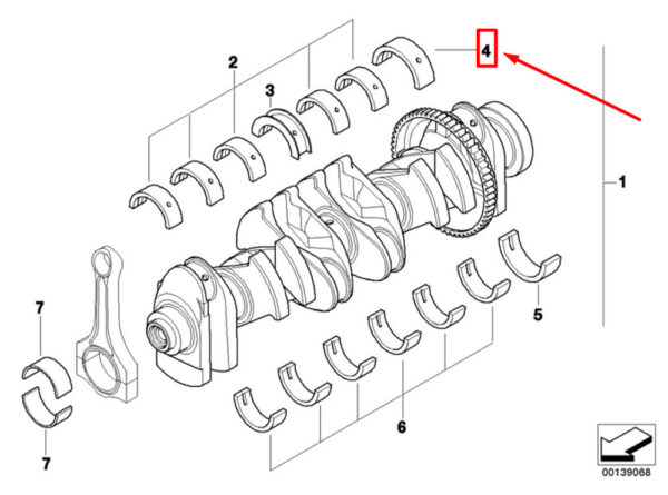 11217627031 - NEW BMW 3 COUPE E92 CRANKSHAFT STORAGE SHELL 7627031 11217627031 ORIGINAL
