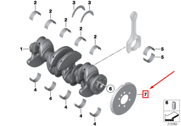 11227634295 - MINI COOPER R56 Crankshaft Pulse Transmitter Wheel 11227634295 NEW REAL