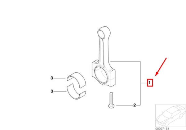 11247520130 - OEM MINI COOPER S CABRIO R52 CRANKSHAFT CONNECTING ROD SET 11247520130 GENUINE