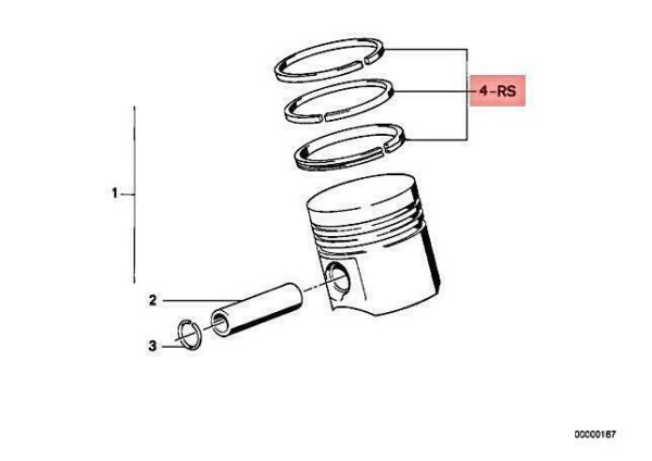 11251401363 - OEM BMW 5 M5 E34 SALOON ESTATE REPAIR  1X PISTON RINGS 11251401363 GENUINE