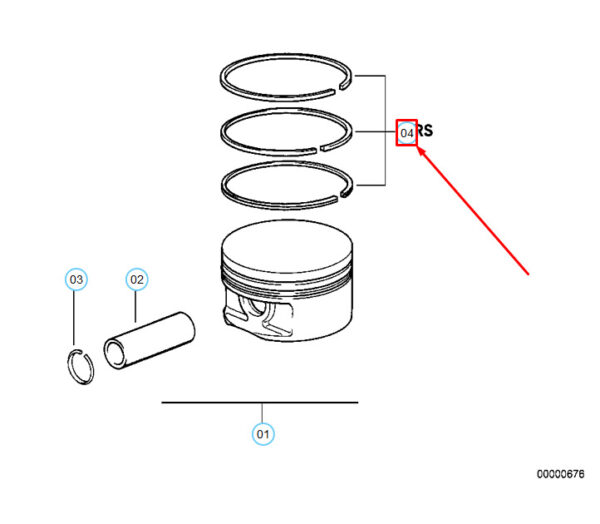 11251436987 - NEW BMW 7 E32 ALUSIL 1X PISTON RINGS REPAIR  11251436987 1436987 ORIGINAL