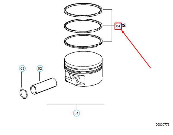 11251739443 - BMW 3 E36 repair  1 x piston rings 11251739443 1739443 NEW REAL