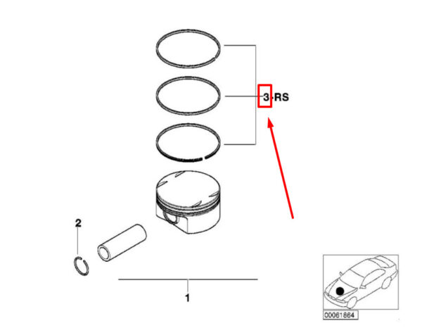 11257610297 - BMW 3 Series E90 piston rings 7610297 11257610297 NEW ORIGINAL