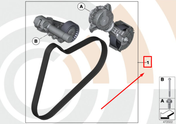 11282444339 - NEW MINI COUNTRYMAN R60 BELT DRIVE REPAIR  11282444339 2444339 ORIGINAL
