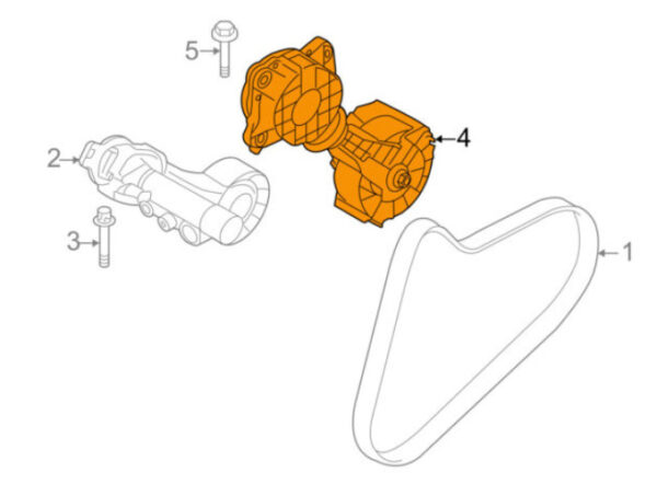 11287598833 - NEW MINI PACEMAN R61 BELT TENSIONER 11287598833 7598833 1 6 PETROL ORIGINAL