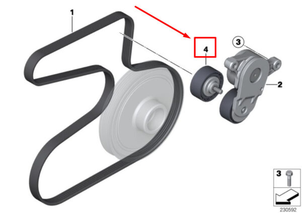 11287823380 - NEW MINI R60 TIMING BELT -DISTRACTION GENUINE