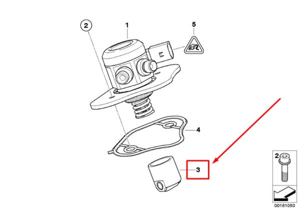 11327542075 - BMW 3 Coupe E92 High Pressure Pump Cam Follower 7542075 11327542075 NEW GENUINE