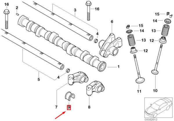 11331492130 - NEW MINI COOPER S R50 ROCKER ARM SHAFT SPACER 11331492130 ORIGINAL