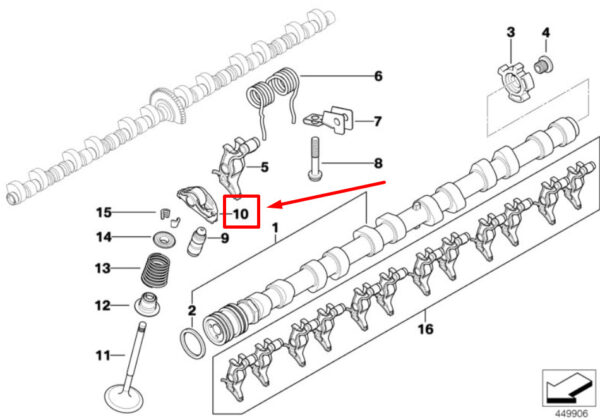11337530982 - NEW BMW X1 E84 ENGINE ROLLER DRAG LEVER 11337530982 7530982