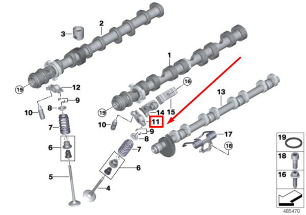 11337559792 - NEW BMW 5 G30 ENGINE ROCKER ARM 11337559792 7559792 ORIGINAL
