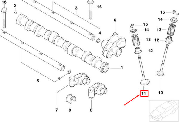 11347513023 - MINI CONVERTIBLE R52 EXHAUST INLET VALVE 11347513023 7513023 NEW GENUINE