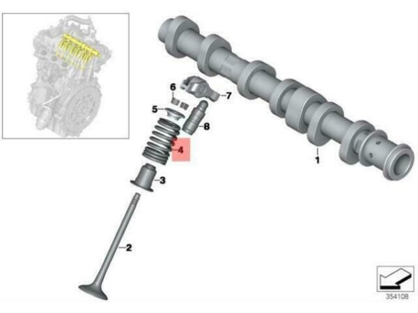 11348603911 - OEM BMW F20N F21N F22 F23 F30N F31N ENGINE VALVE SPRING 11348603911 GENUINE