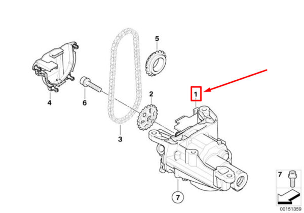 11417614358 - NEU MINI CABRIO R57 MOTORÖLPUMPENBAUGRUPPE 7614358 11417614358 ORIGINAL