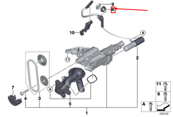 11417645836 - OEM BMW 1 F20 LUBRICATION SYSTEM/OIL PUMP GASKET RING 11417645836 GENUINE