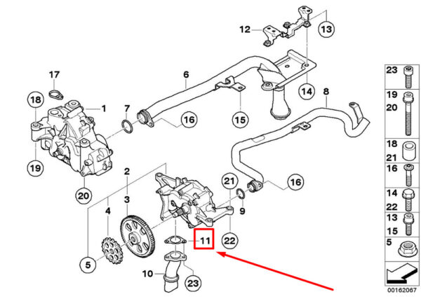 11417838534 - NEW BMW 3 CONVERTIBLE E93 OIL PUMP GASKET 11417838534 7838534 GENUINE