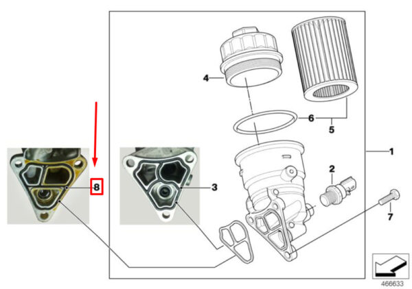 11421486687 - NEW MINI CONVERTIBLE R52 OIL FILTER HOUSING SEAL 11421486687 1486687 ORIGINAL
