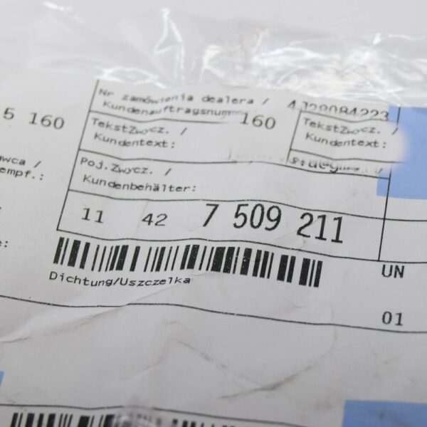 11427509211 - Mini Convertible R52 Engine Oil Filter Housing Gasket 11427509211 7509211 NEW GENUINE