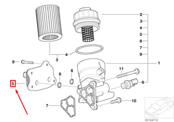 11427509212 - NEW OEM MINI COOPER S R53 ENGINE OIL COOLER 11427509212 GENUINE