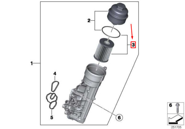 11427635557 - NEW BMW 1 F20 OIL FILTER 11427635557 7635557 ORIGINAL