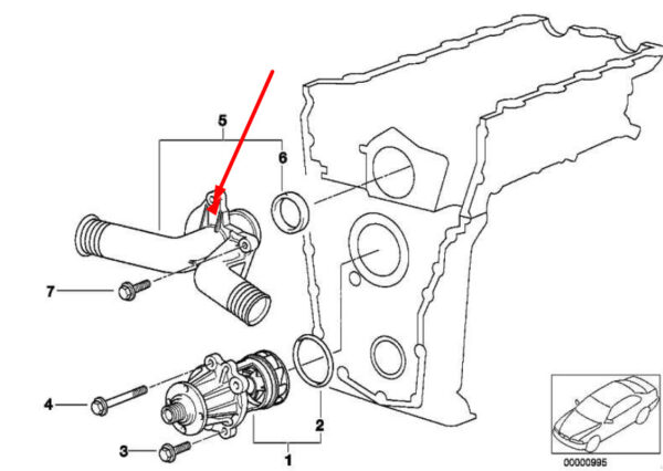 11531743017 - NEW BMW 3 E36 THERMOSTAT 11531743017 1743017 1.9 PETROL OEM