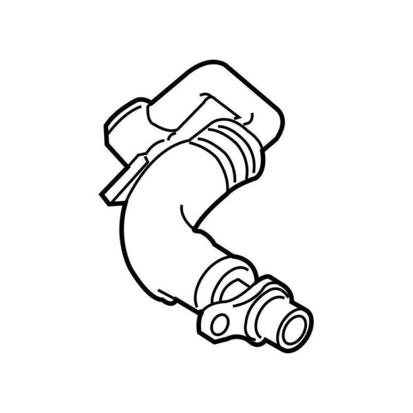 11537563707 - BMW 730 F01 F02 X6 E71 Gold Turbocharger Coolant Return Line