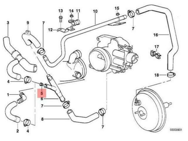11611745826 - OEM BMW E38 E39 SEDAN WAGON FUEL FLOW REDUCER 11611745826 GENUINE NEW
