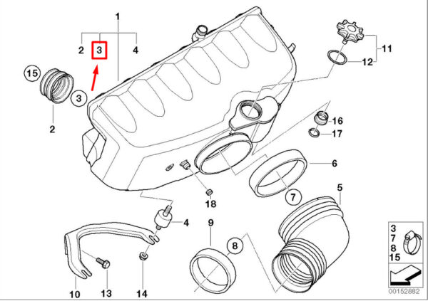 11617830306 - NEW BMW 3 E46 THROTTLE SHOE CLIP 7830306 11617830306 ORIGINAL