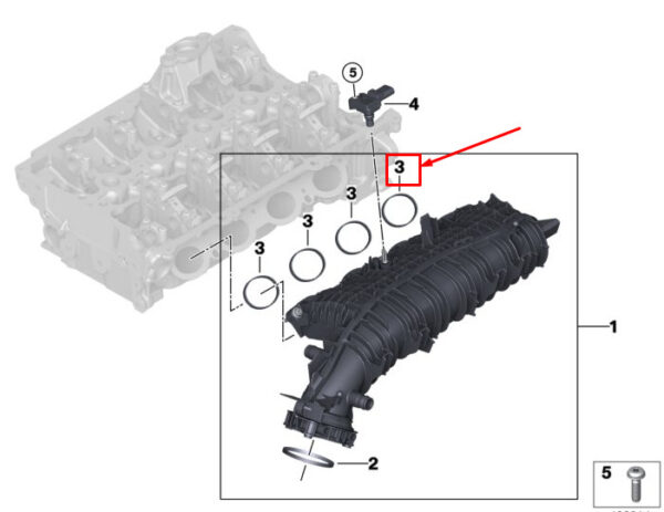 11618487500 - NEW BMW 3 G20 AIR SYSTEM SEALING 11618487500 ORIGINAL
