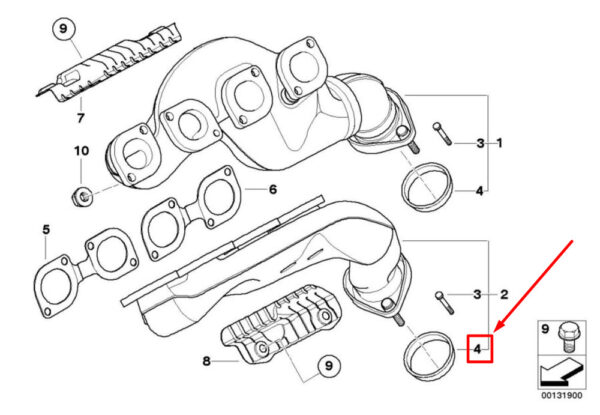 11627528838 - NEW BMW X5 E53 DISPENSING RING 11627528838 7528838 GENUINE