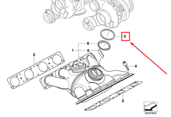 11627589088 - NEW BMW X5 E70 DISCHARGE OIL SEAL 11627589088 7589088 GENUINE