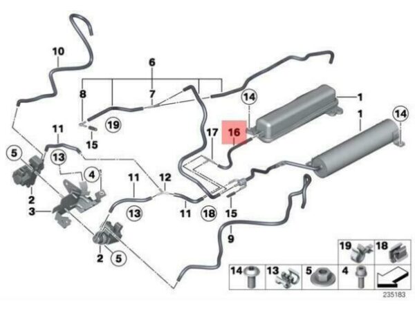 11657620394 - OEM BMW E70N E71 E72 F01 F01N TURBOCHARGER VACUUM HOSE 11657620394 GENUINE NEW