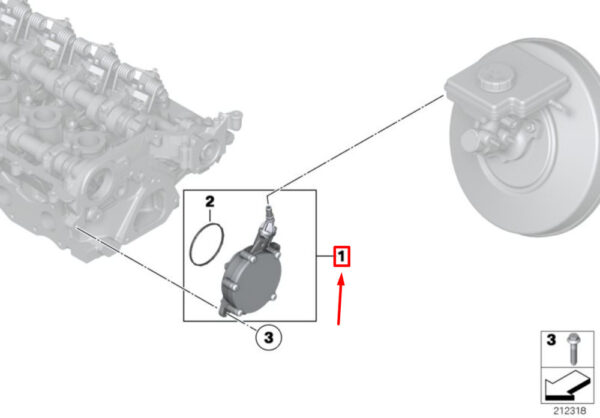 11668654605 - NEW OEM MINI COOPER R56 ENGINE VACUUM PUMP 11668654605 GENUINE