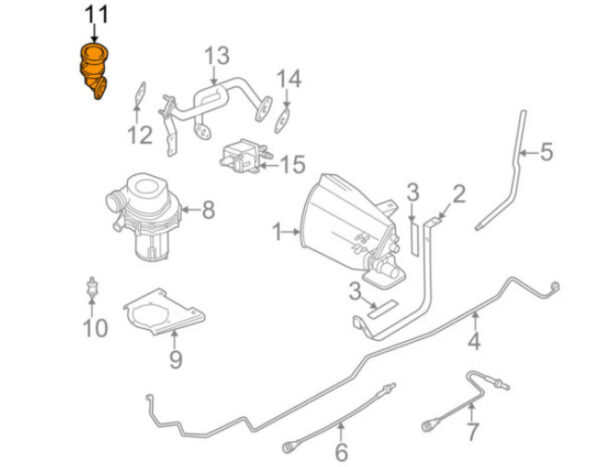 11727540466 - NEW BMW 3 SERIES E36 AIR PUMP CONTROL VALVE 11727540466 7540466 28 PETROL